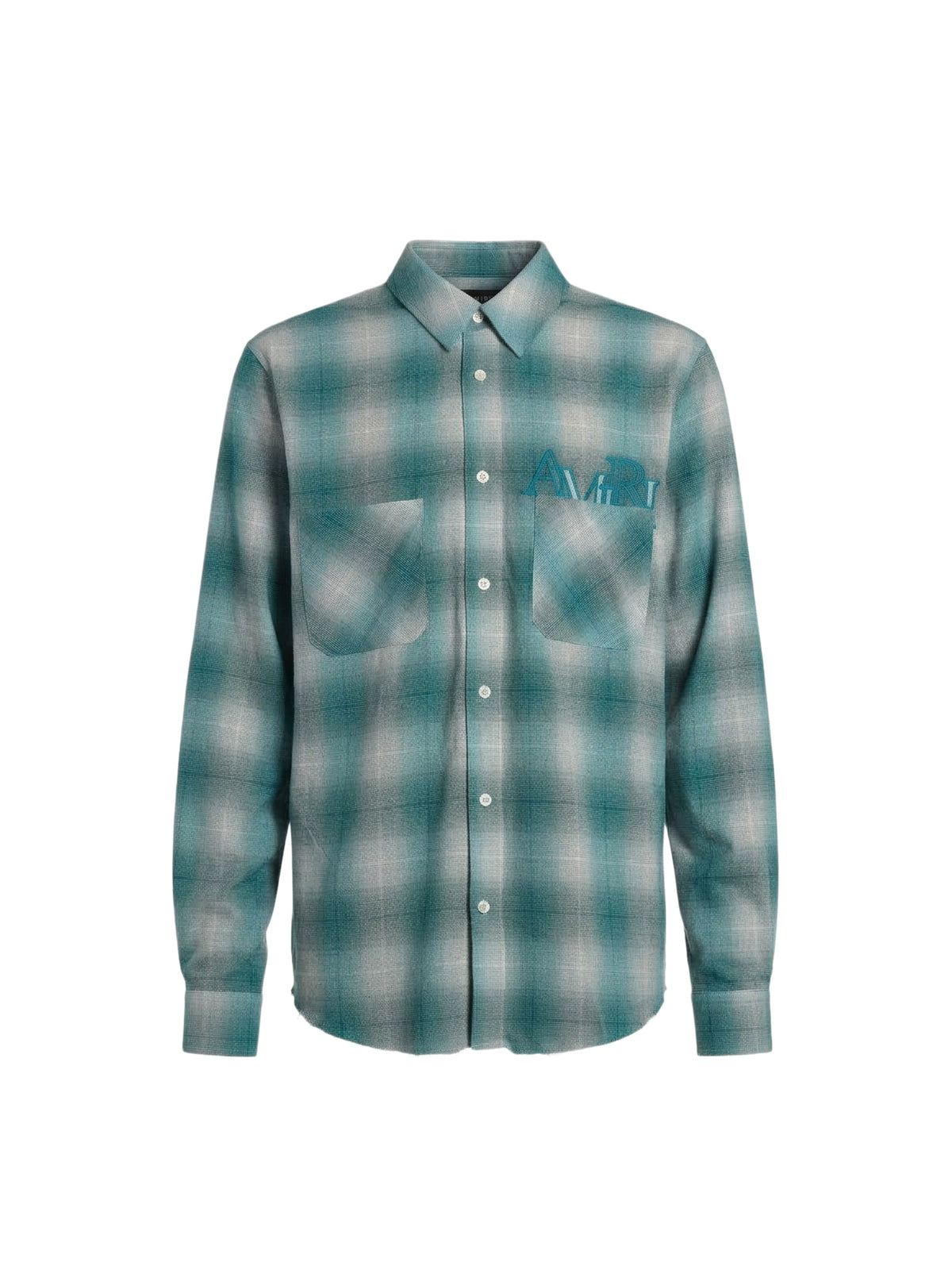 AMIRI STAGGERED PLAID FLANNEL