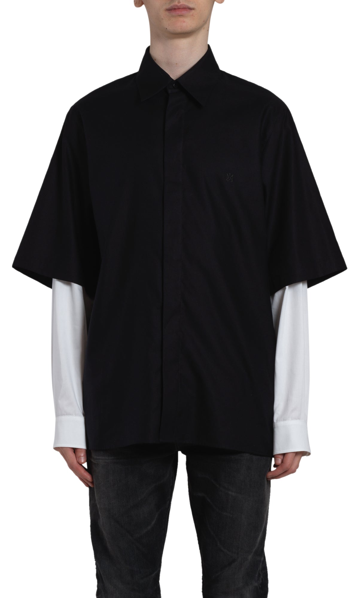 LAYERED SLEEVE DRESS SHIRT
