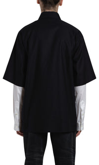 LAYERED SLEEVE DRESS SHIRT