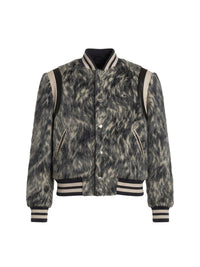 CROPPED WOOL VARSITY JCKT