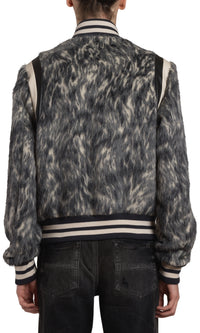 CROPPED WOOL VARSITY JCKT