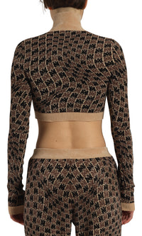 MA SWIRL L/S CROP TOP