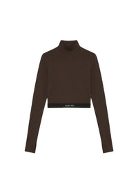L/S MOCK NECK CROP TOP