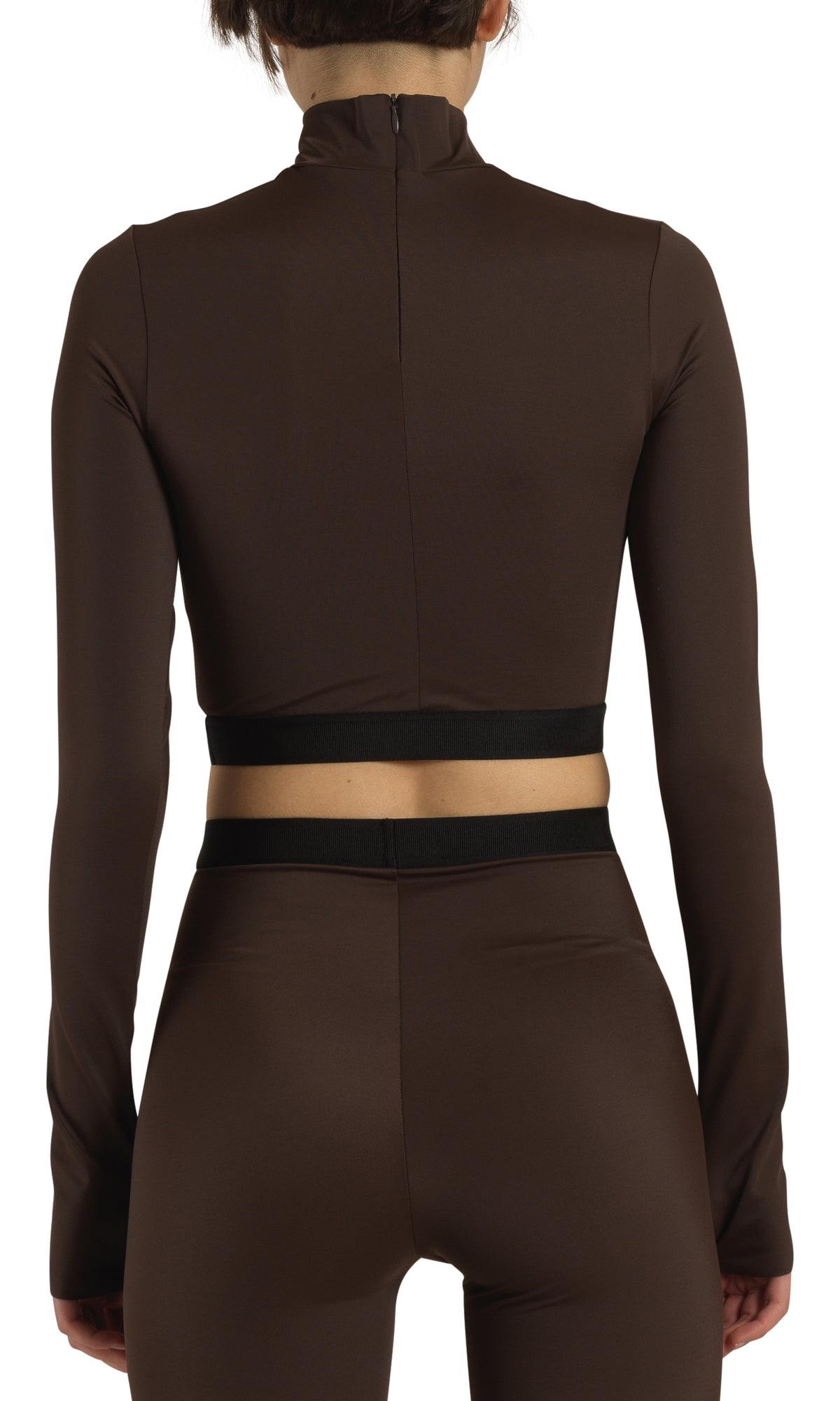 L/S MOCK NECK CROP TOP