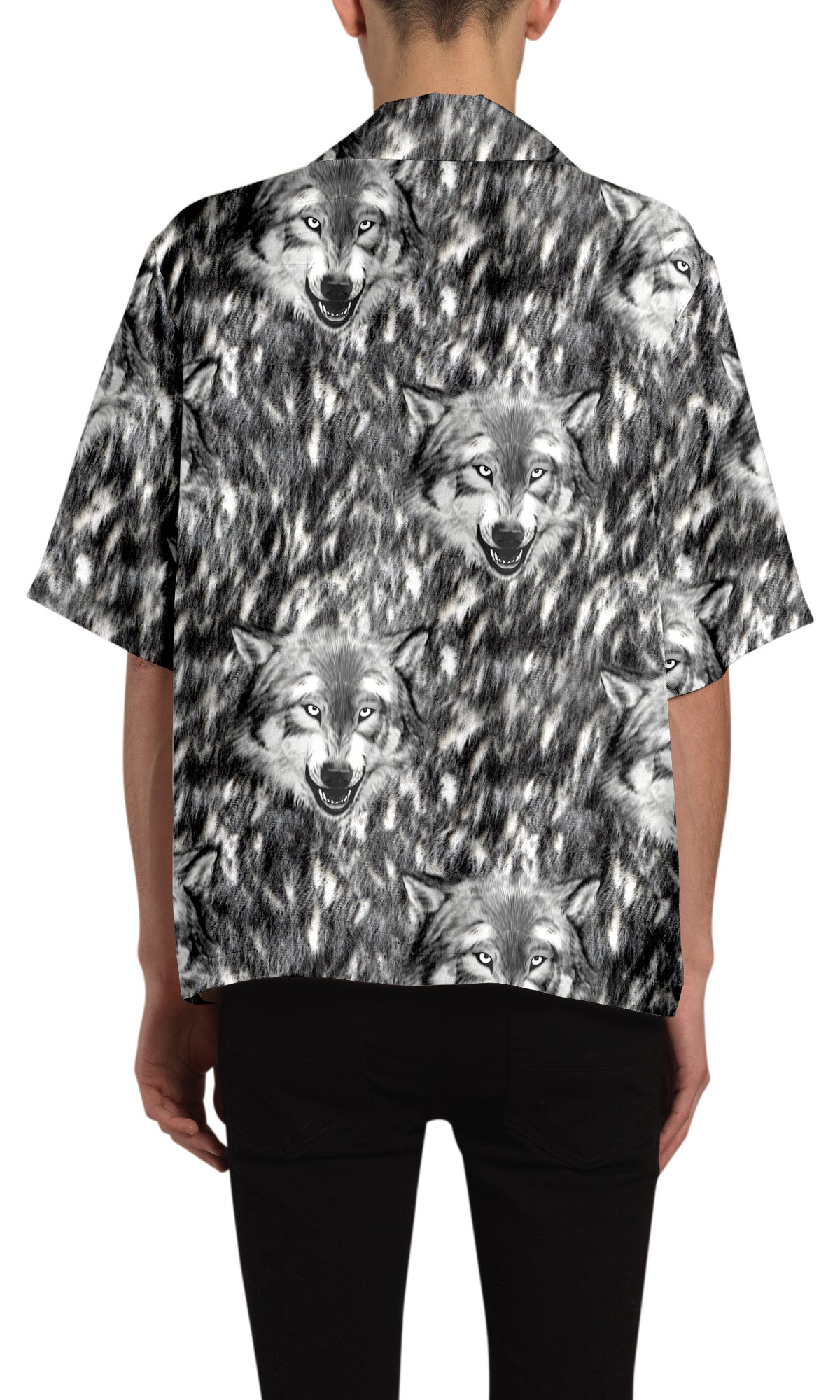 WOLF PRINT S/S SHIRT
