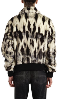 CROPPED FAUX FUR BLOUSON