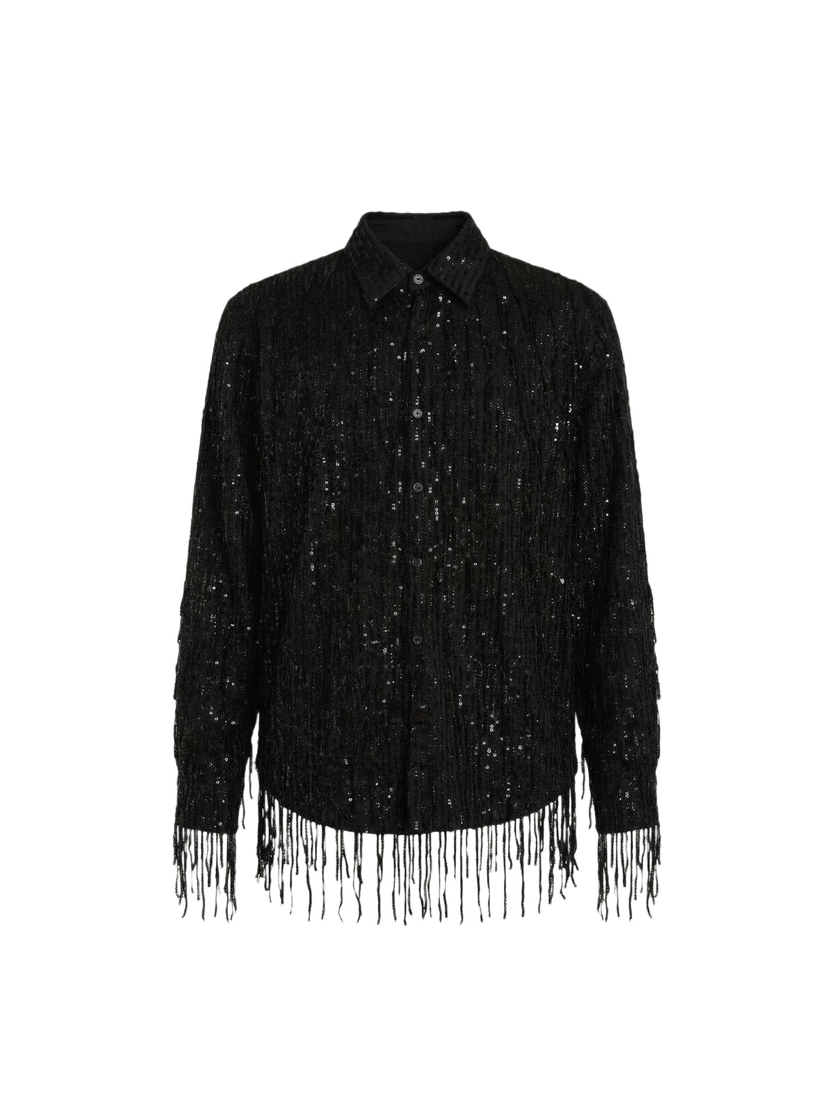 SEQUIN FRINGE SHIRT