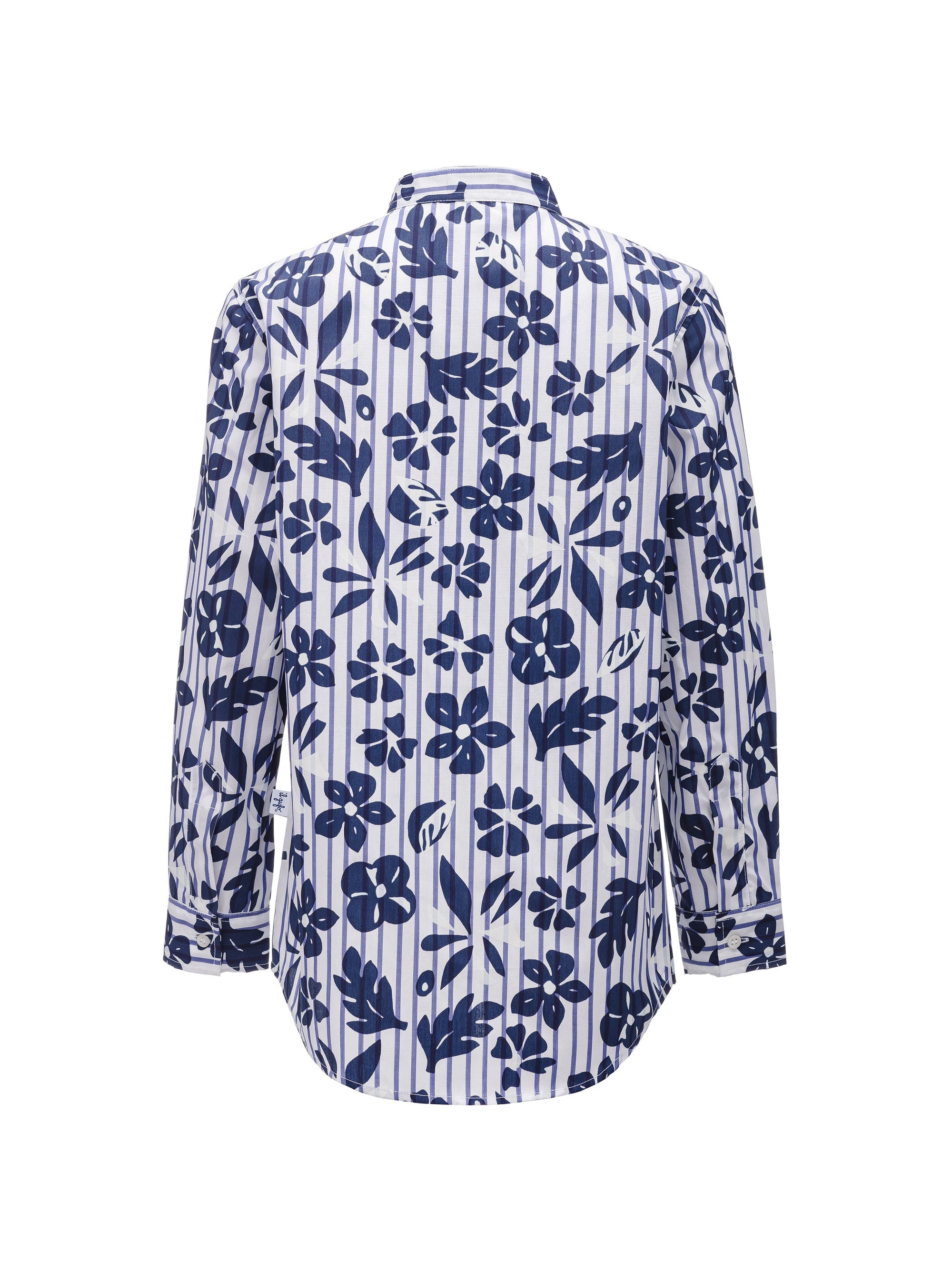 Striped floral shirt - Blue