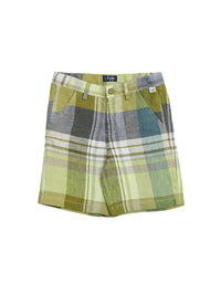 bermuda in lino madras taglio classico