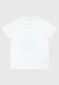 Wave print T-shirt - Bianco & Acquamarina