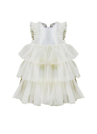 Short-sleeved tulle dress - Limonata