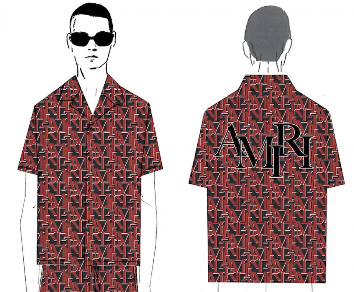 STAGGERED LOGO BOWLING SHIRT
