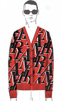 STAGGERED LOGO CARDIGAN