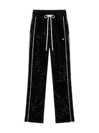 CRUSHED VELVET TRACK PANT
