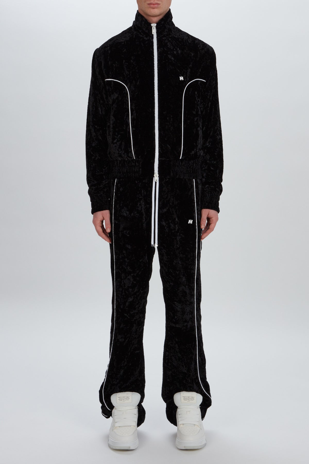 CRUSHED VELVET TRACK PANT