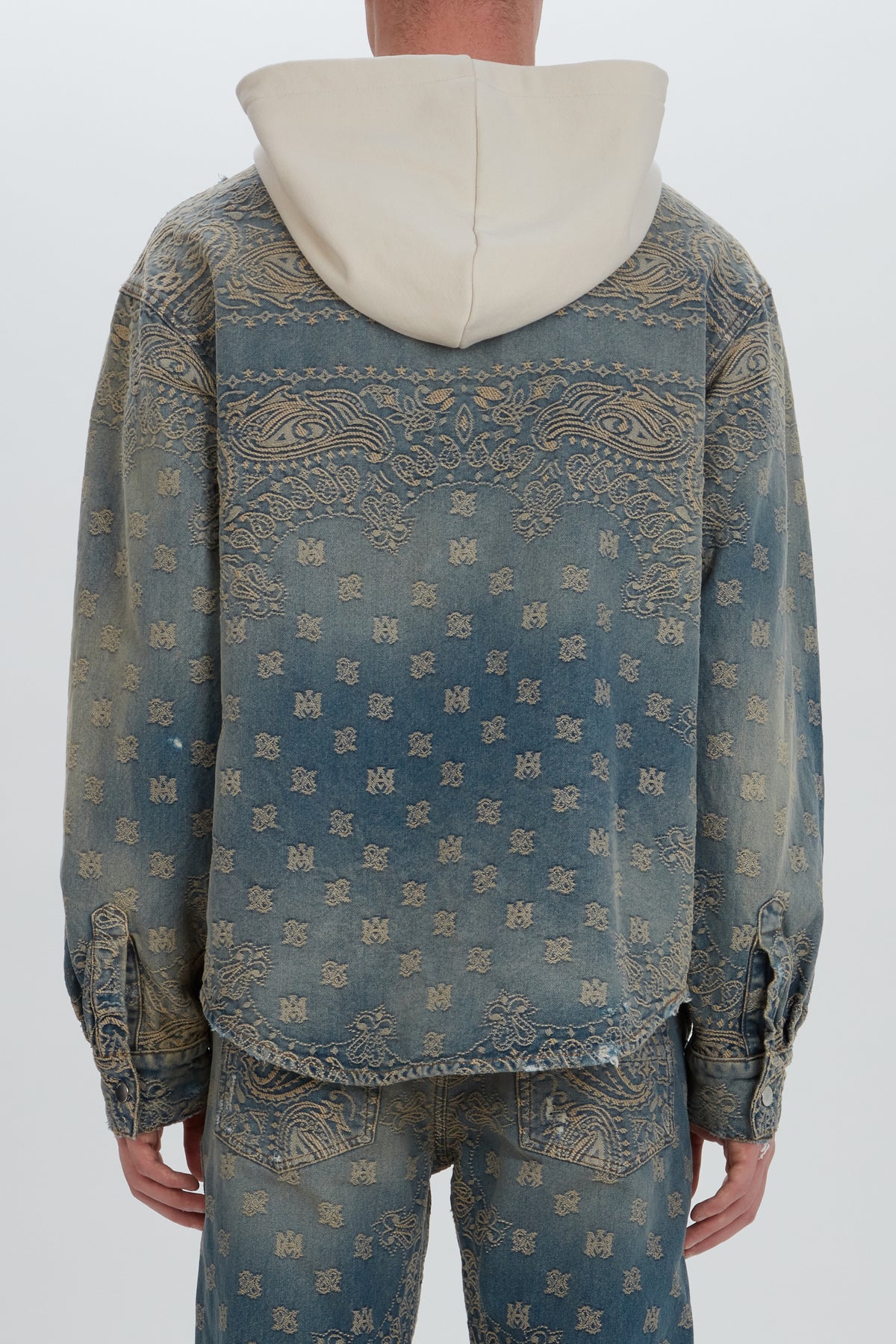 BANDANA JACQUARD HOODED OVERSHIRT