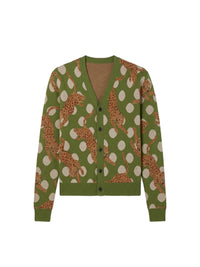 LEOPARD CRYSTAL CARDIGAN