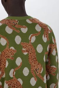 LEOPARD CRYSTAL CARDIGAN