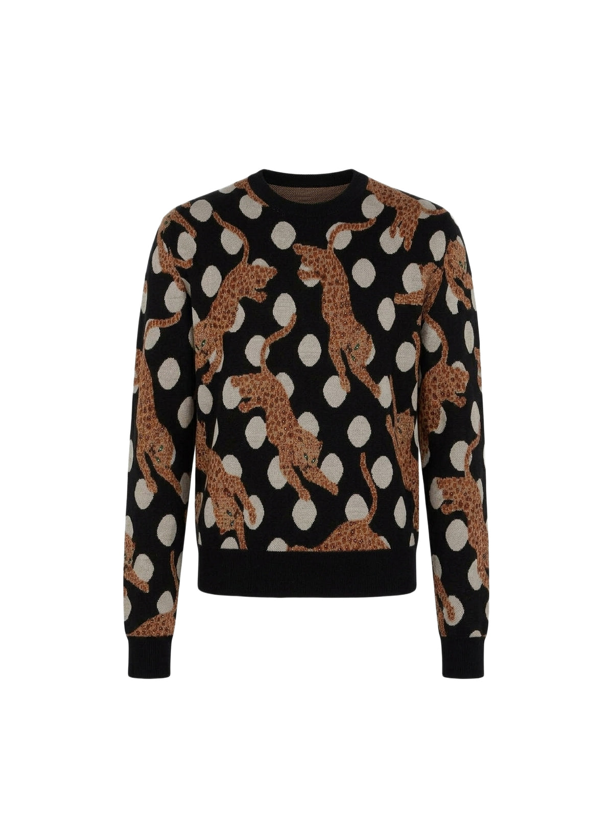 LEOPARD CRYSTAL CREWNECK