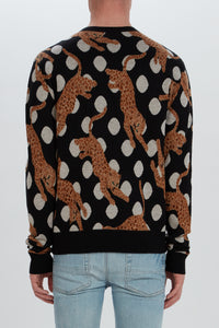 LEOPARD CRYSTAL CREWNECK