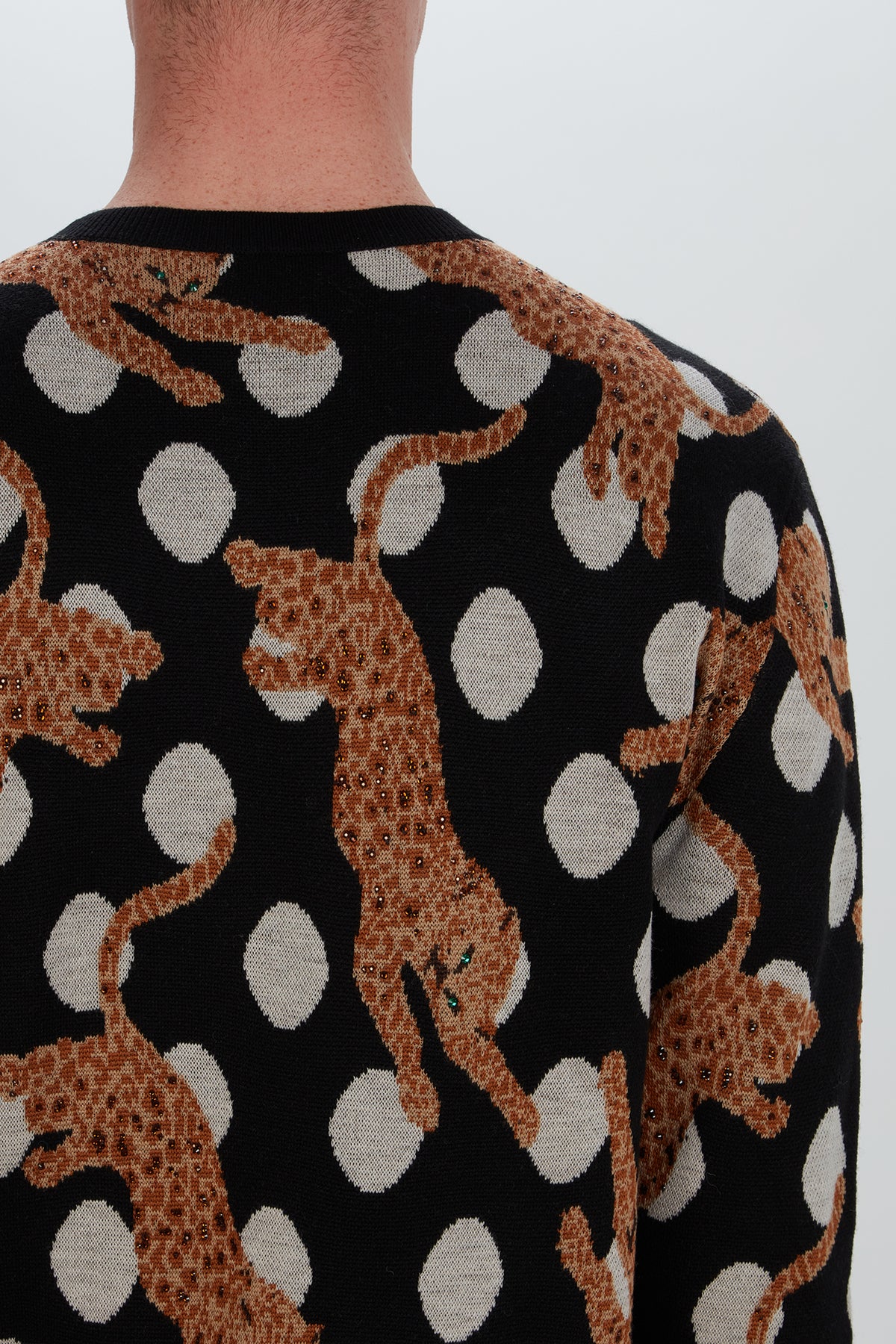 LEOPARD CRYSTAL CREWNECK