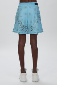 LEATHER BANDANA SHORT