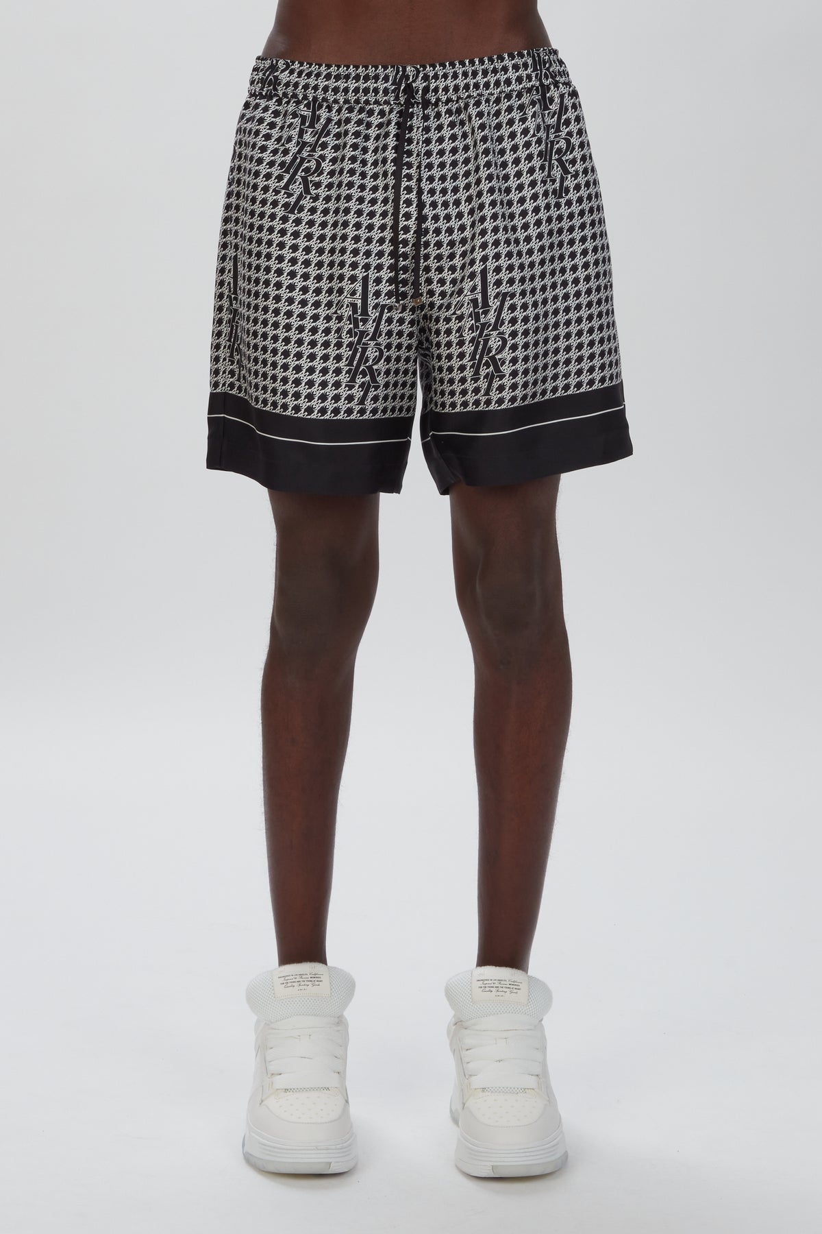 AMIRI HOUNDSTOOTH SILK SHORT