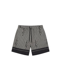 AMIRI HOUNDSTOOTH SILK SHORT