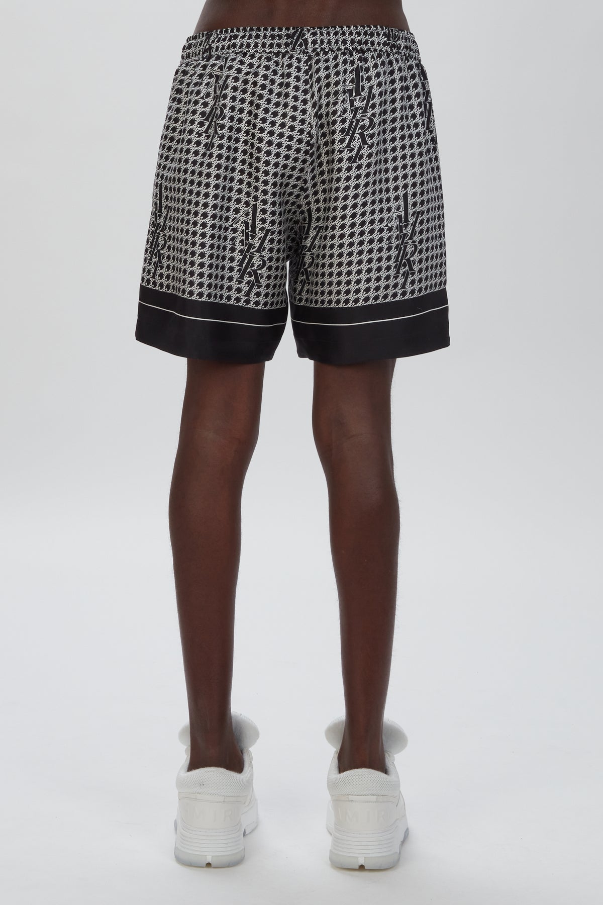 AMIRI HOUNDSTOOTH SILK SHORT