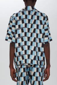 CHECKERED SNAKE BOWLING SHIRT