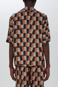 CHECKERED SNAKE BOWLING SHIRT