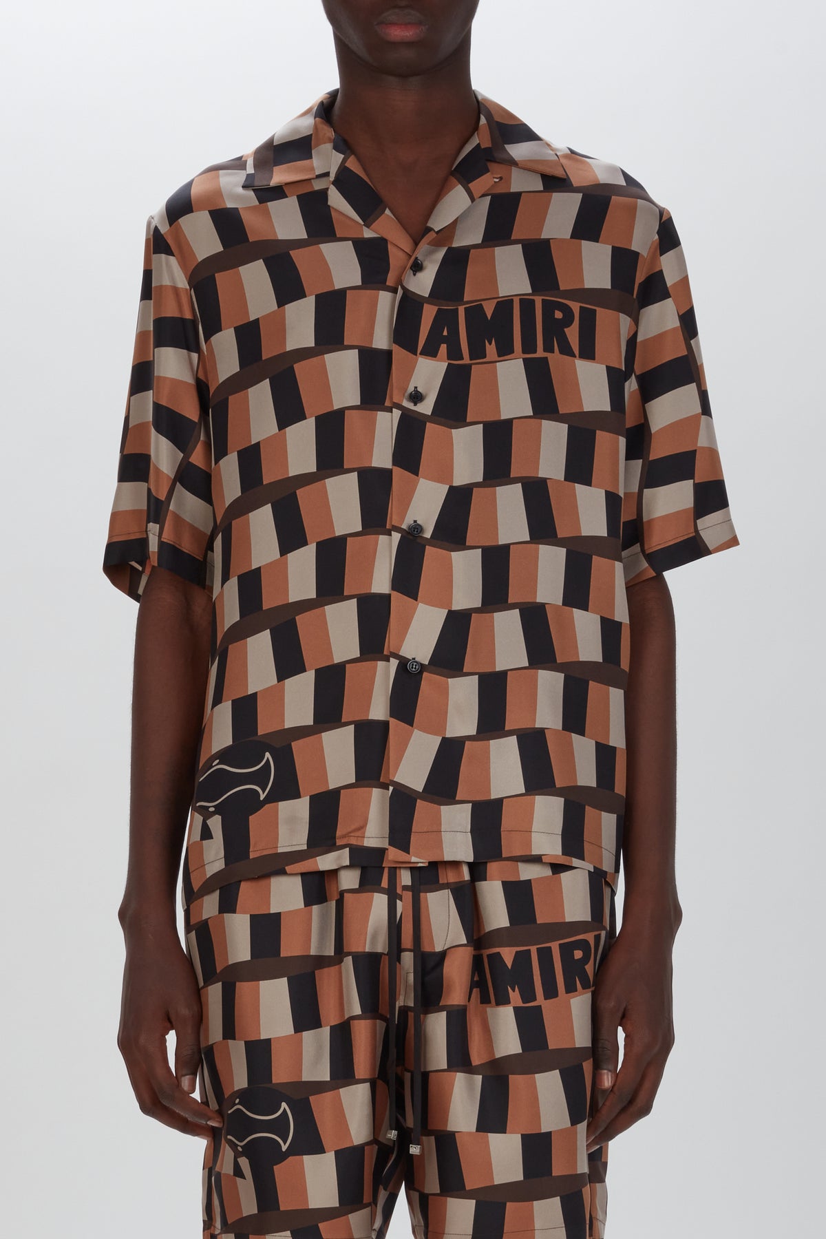 CHECKERED SNAKE BOWLING SHIRT