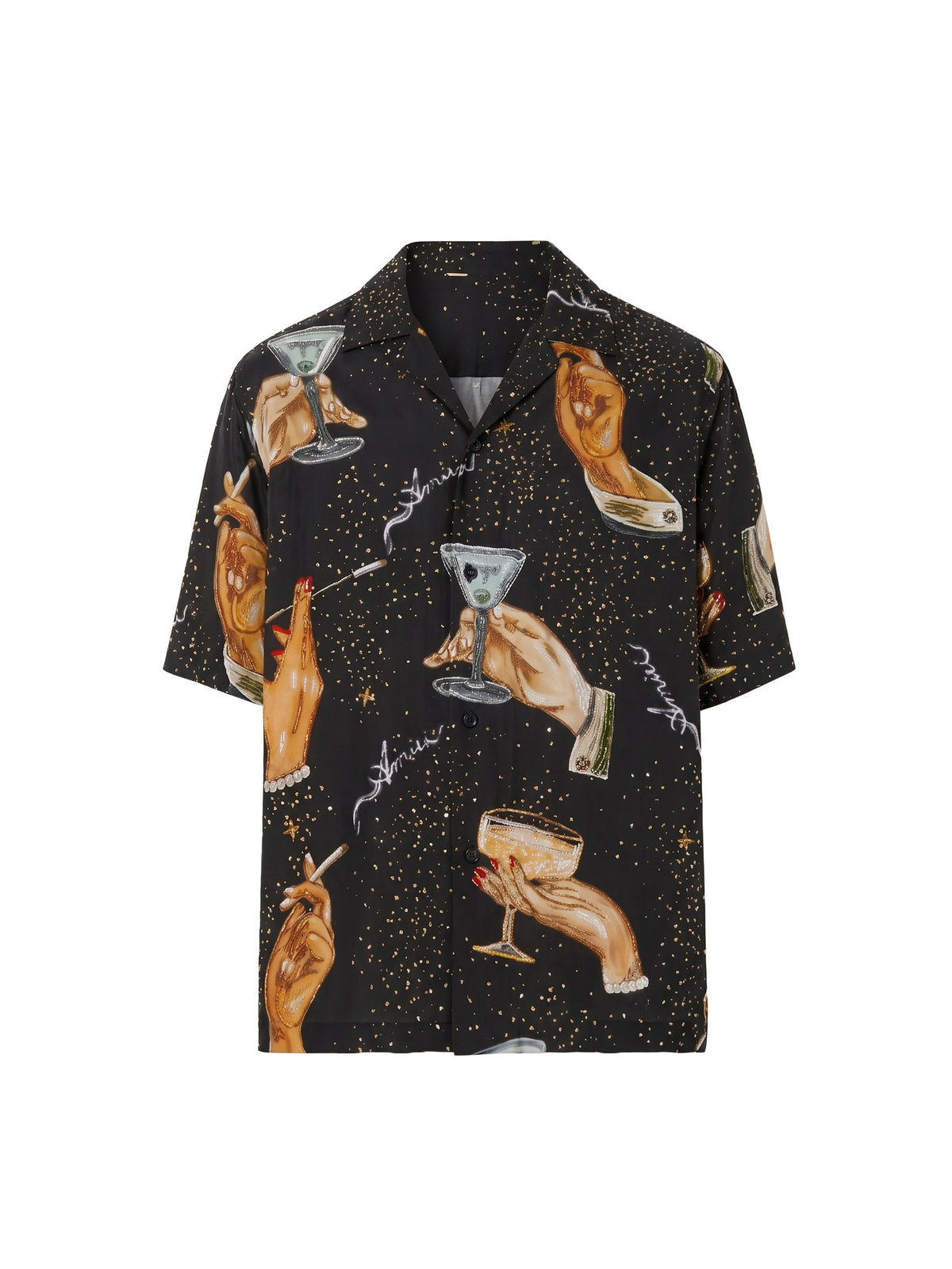 CHAMPAGNE CRYSTAL BOWLING SHIRT