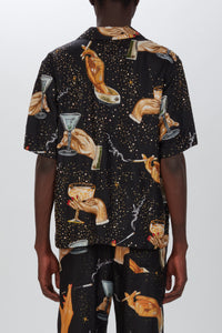CHAMPAGNE CRYSTAL BOWLING SHIRT