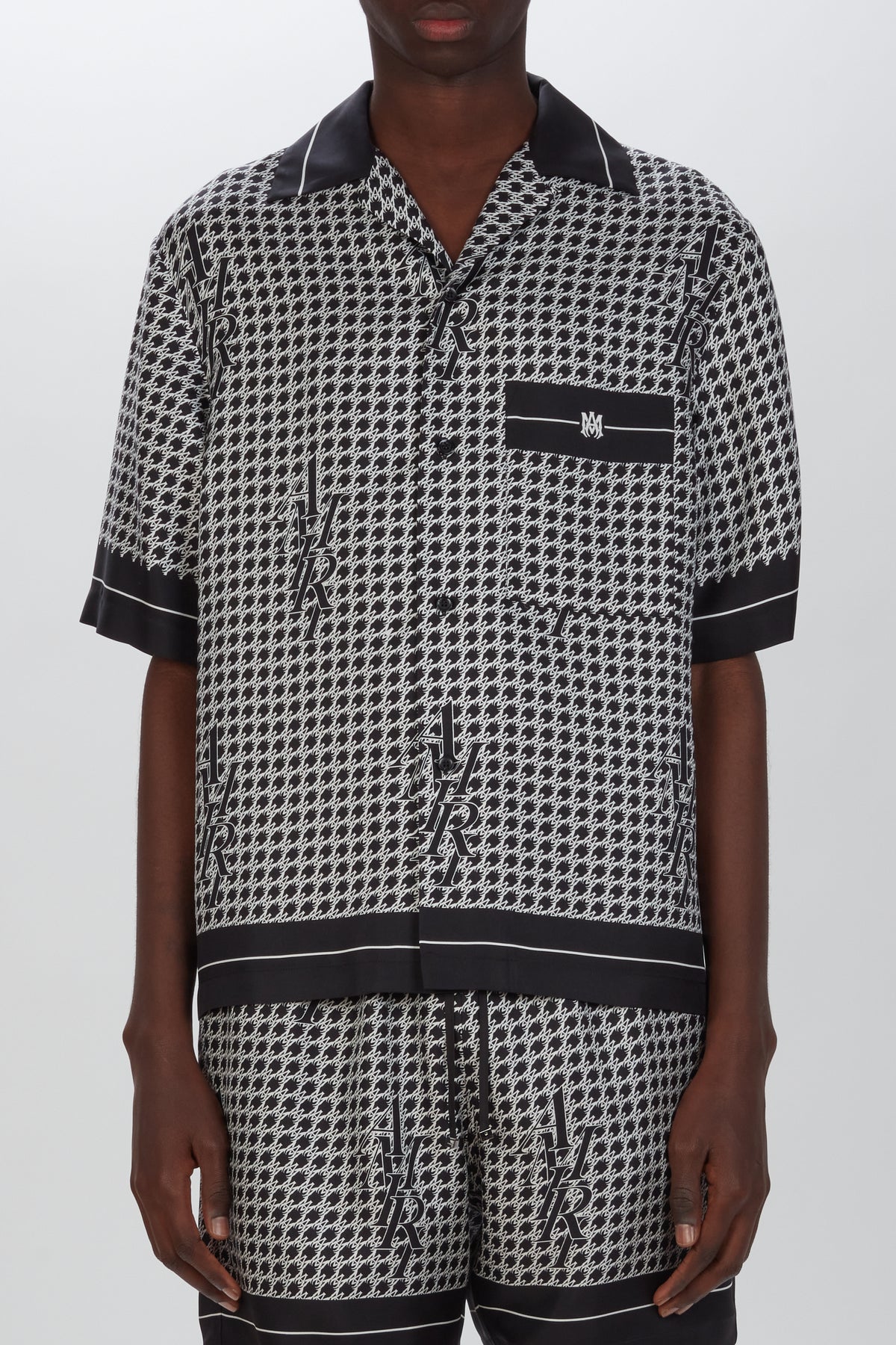 AMIRI HOUNDSTOOTH BOWLING SHIRT