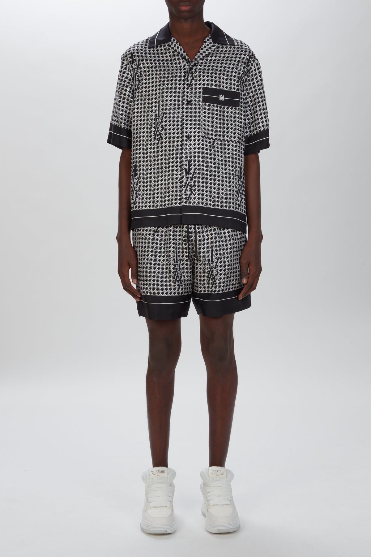 AMIRI HOUNDSTOOTH BOWLING SHIRT