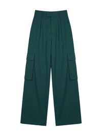 WIDE LEG PLEATED CARGO