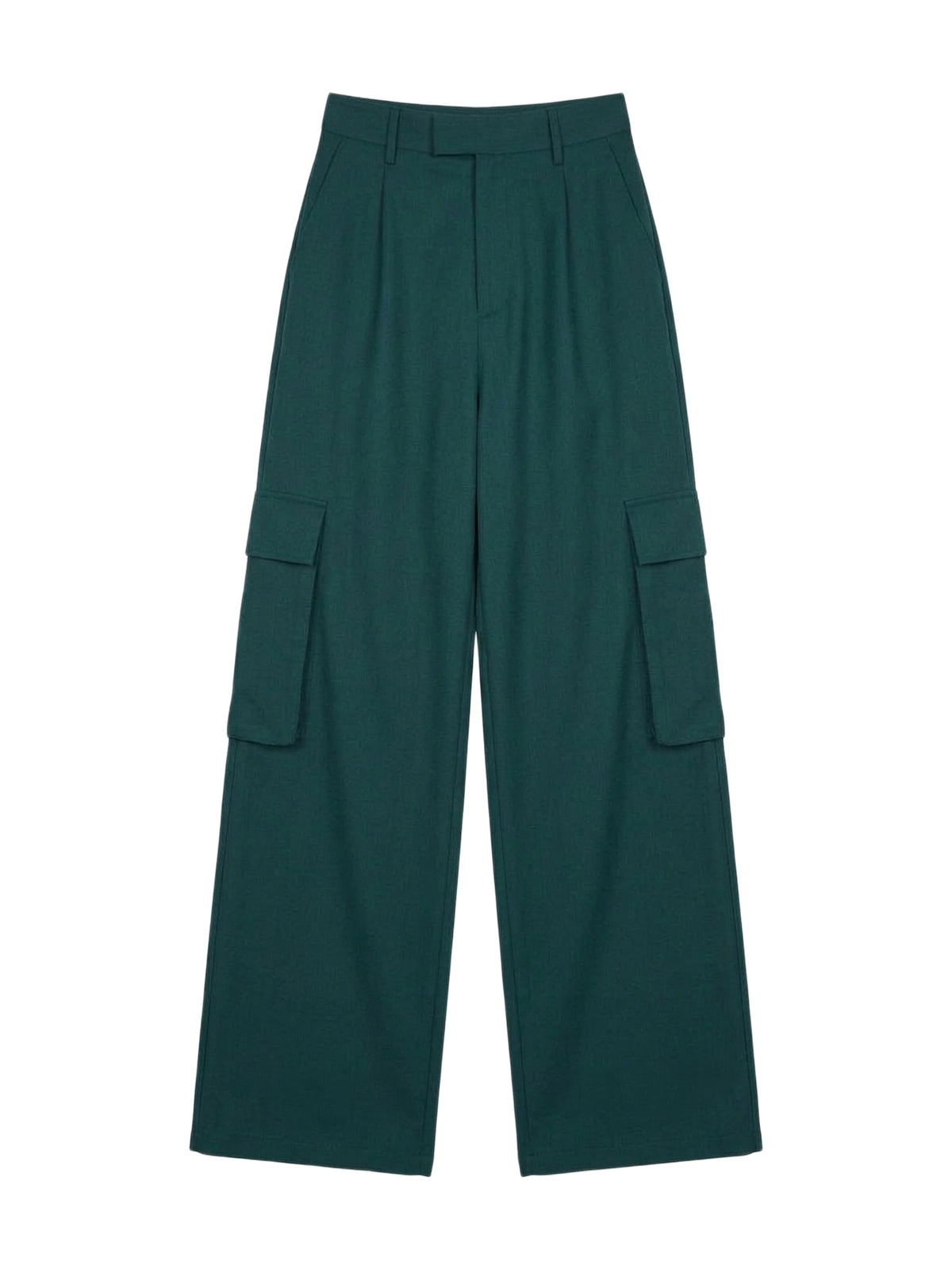 WIDE LEG PLEATED CARGO