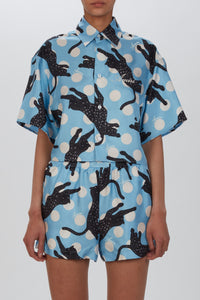 LEOPARD SILK SHIRT