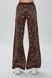 BANDANA FLARED SWEATPANT