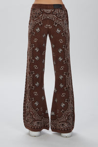 BANDANA FLARED SWEATPANT