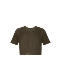 RIBBED SEAMLESS S/S TOP