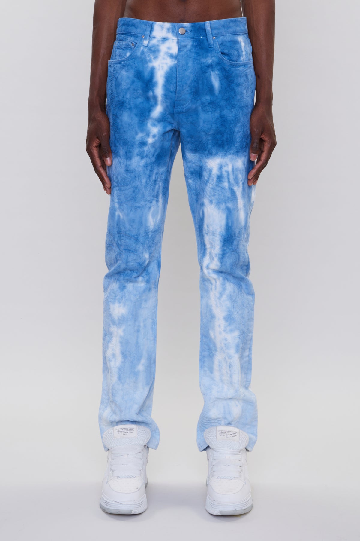 TIE DYE JACQUARD STRAIGHT JEAN