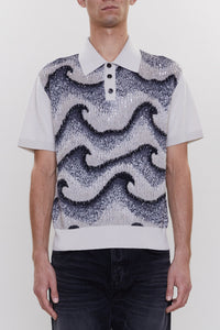 WAVY EMBELLISHED POLO