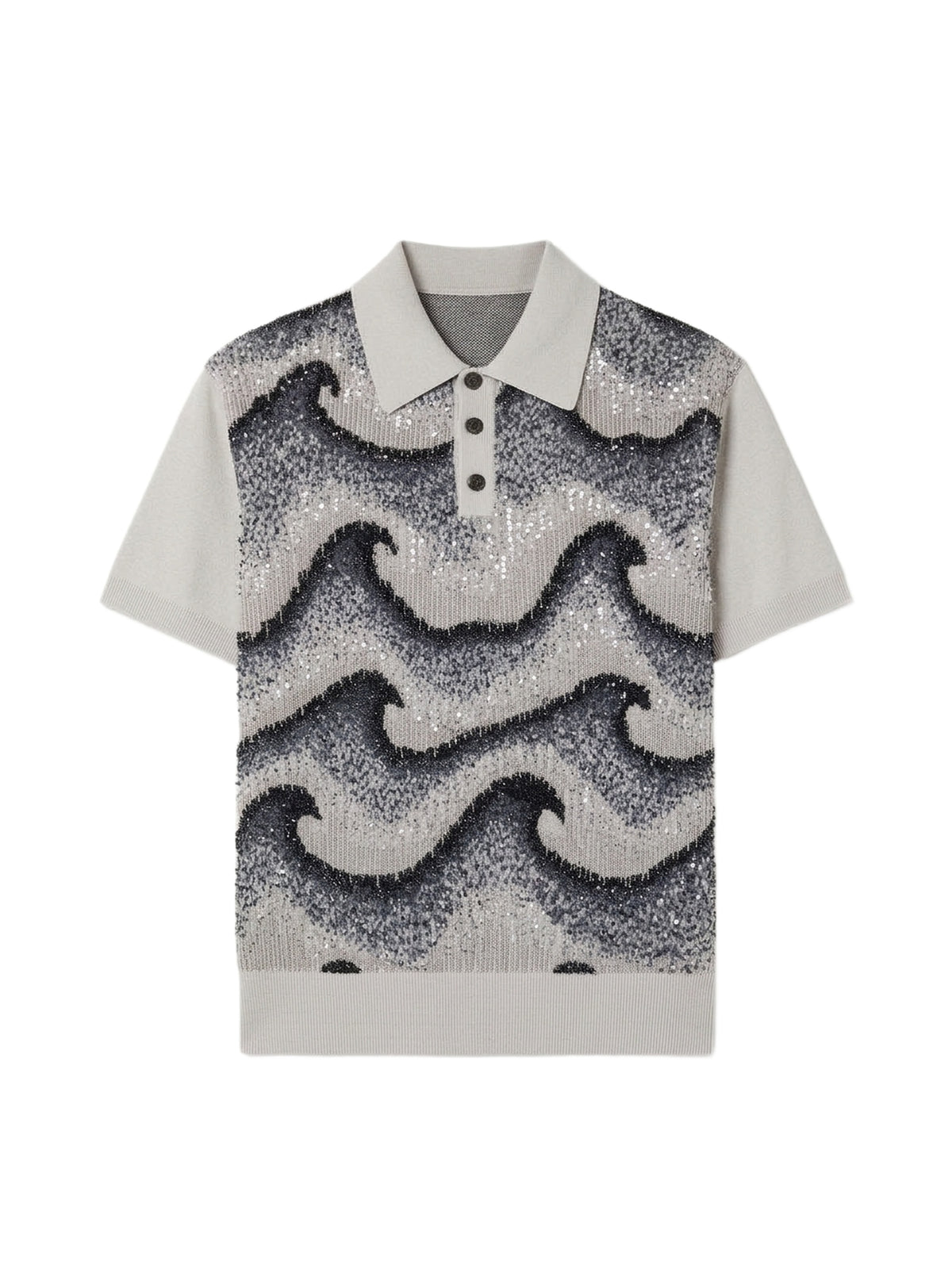 WAVY EMBELLISHED POLO