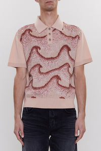 WAVY EMBELLISHED POLO