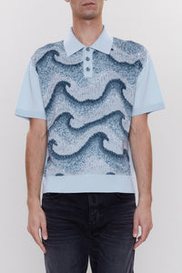 WAVY EMBELLISHED POLO