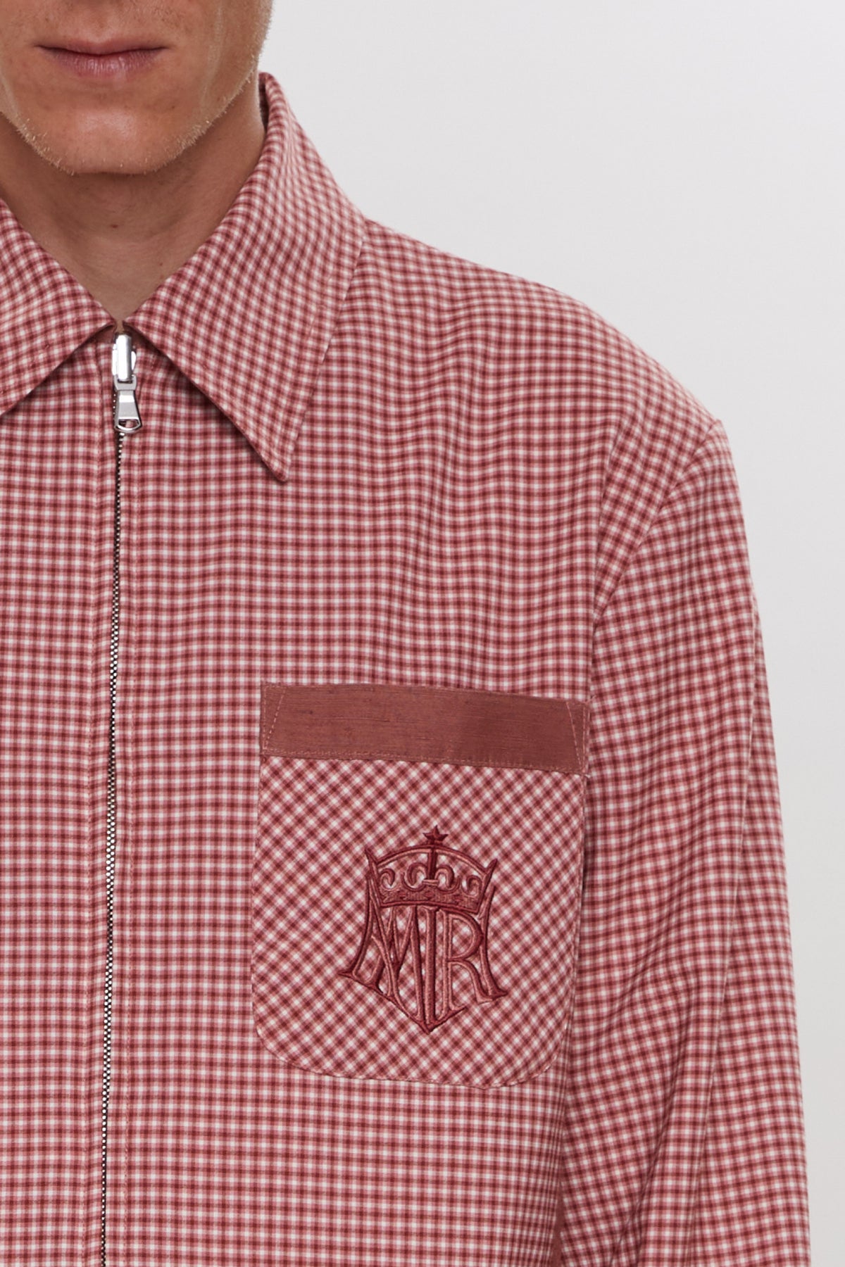REVERSIBLE MICRO CHECK BLOUSON