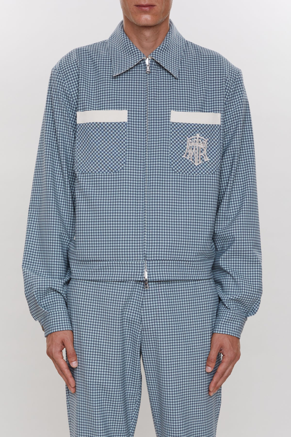 REVERSIBLE MICRO CHECK BLOUSON