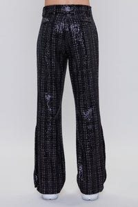 SEQUIN BOUCLE KICK FLARE